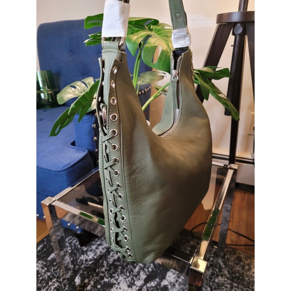 Beautiful Olive Green Boho Shoulder Bag- Slight Imperfections See Description - Picture 10 of 16